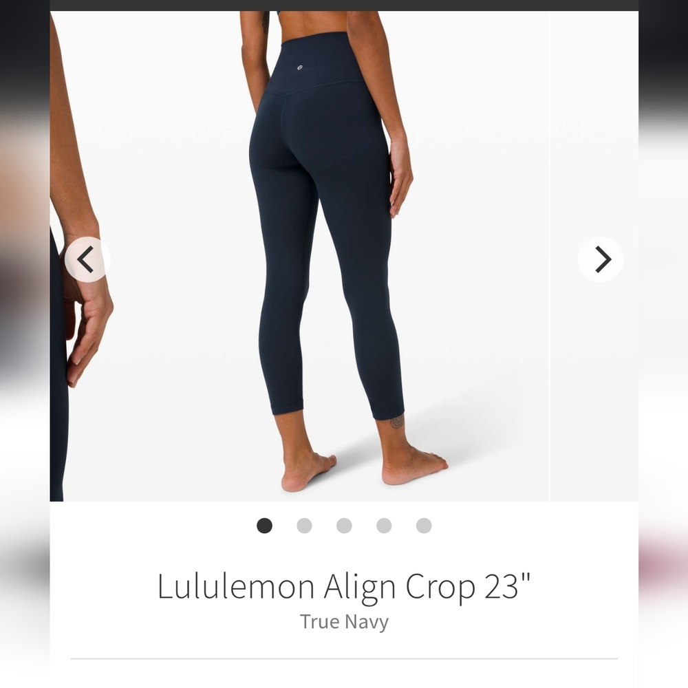 Lululemon Navy Align Crop Leggings